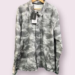 NWT Men's Herschel Supply Co. Coach Gray Camo Jacket New $99 Retail XL